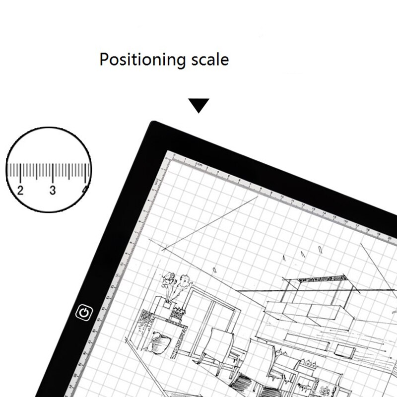 A3 Ie tablette LED dessin tablette Art pochoir planche à dessin boite lumineuse traçage tablette de Table electronique ecriture tablette
