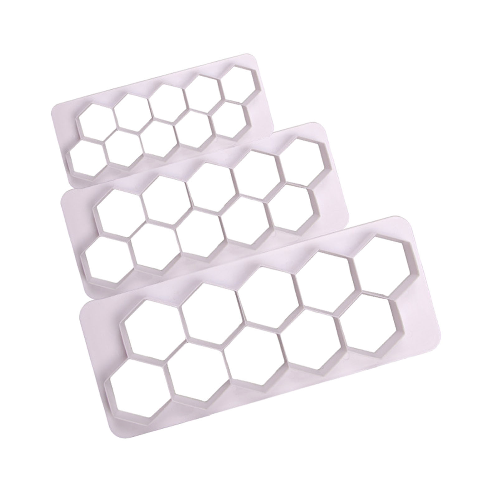 3 Pcs Cookie Cutter Set - Square Cake Fudge Cutter - Geometric Pattern DIY Baking Tools: C