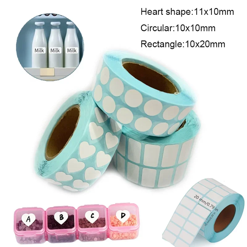 3000pcs Labels Barcode sticker Supermarket Blank Stickers White Label Stationery Sticker Kitchen Spice Label Stickers