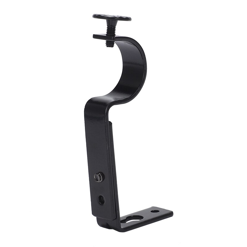 JFBL – supports de tringle à rideau réglables de couleur noire, 18 pièces, en acier de supérieure pour les murs