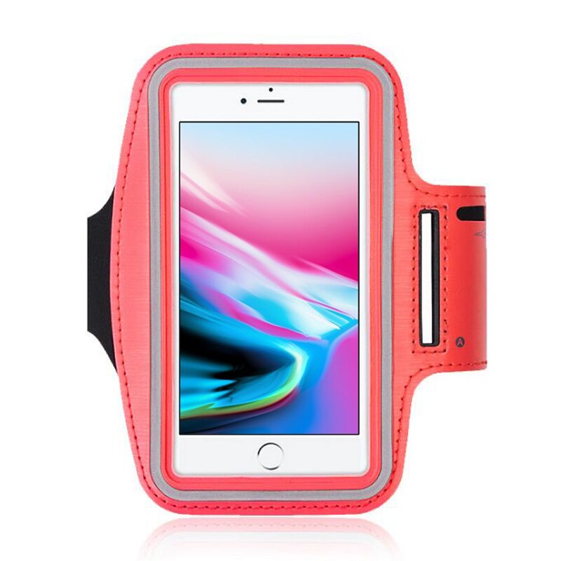 Brassard de ceinture de gymnastique en cuir pour Samsung Galaxy S9 S8 C5 10 j7 j3 S8 + S9 plus: L Size / Rouge