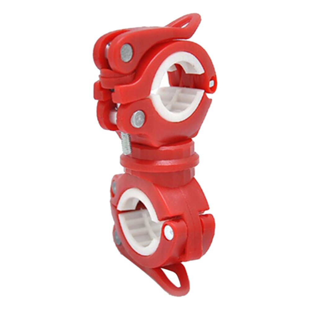 Convenient Bicycle Light Bracket Bike Lamp Holder LED Torch Headlight Pump Stand Quick Release Mount 360 Degree Rotatable: Red