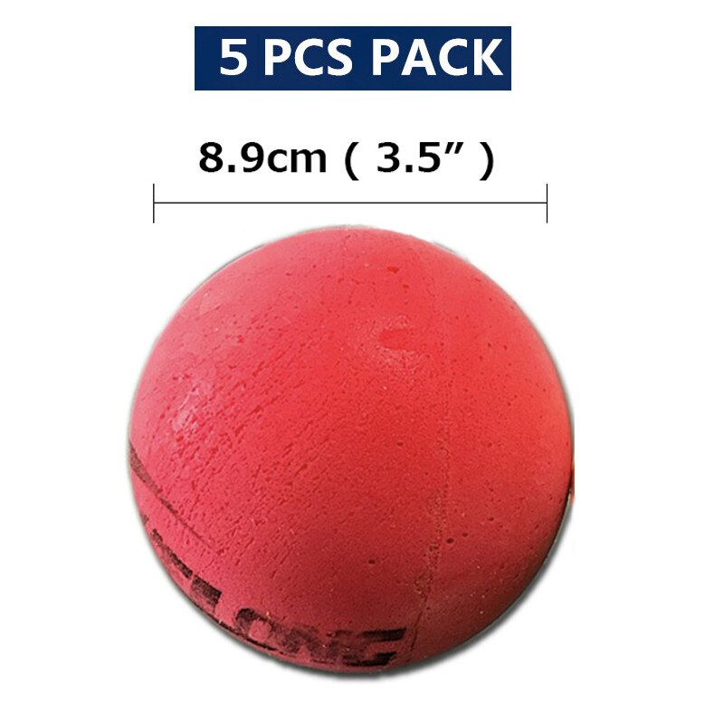 Pelota de espuma de tenis de 7cm y 9cm para niños, pelota de entrenamiento elástico, suave, verde, rosa y amarillo: 8.9cm red 5pcs