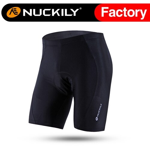 NUCKILY Men's Cycling Bibs Shorts Mountain Bike Breathable Men's 3D Gel Padded Tights Triathlon MTB Bicycle Shorts Under Wear: Black / L
