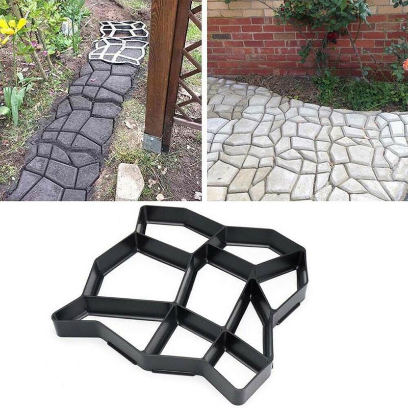 DIY Plastic Path Maker Mold Paving Cement Brick Molds Cement Brick Stone Road Concrete Molds Path Maker Walk Paving Paver