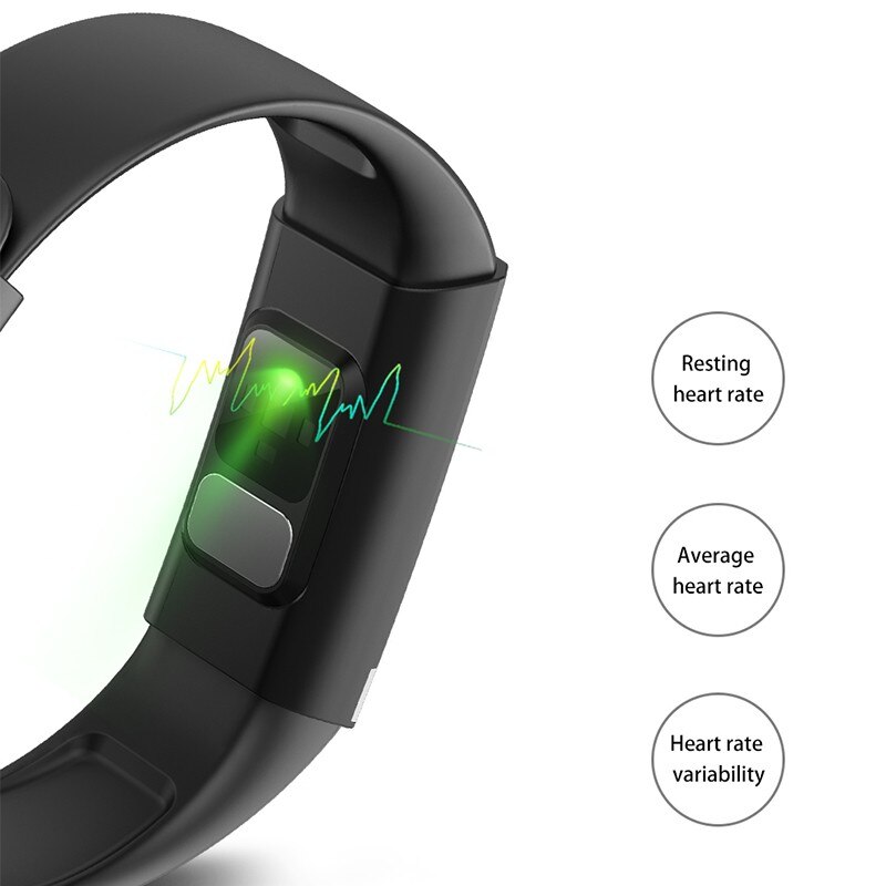 V19 Smart Bracelet ECG+PPG+HRV Heart Rate Monitor Blood Pressure Monitoring Sleep Bluetooth Fitness Tracker Big Led Smart Watch