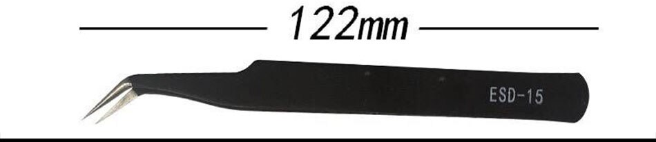 Precisie roestvrij staal industriële pincet voor elektronische componenten onderhoud en antistatische pincet vetus