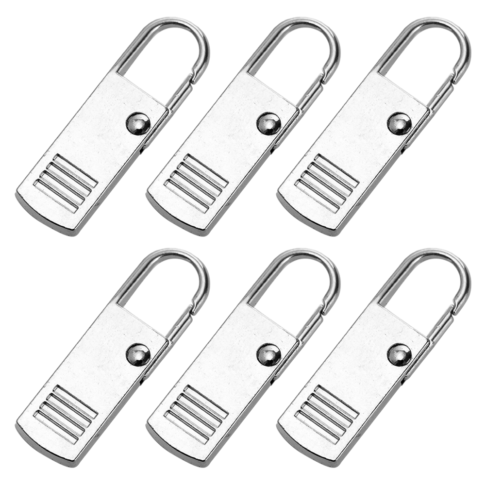 Stainless Steel Zipper Puller Thickened Reinforced Zipper Puller Zipper Replacement Repair Zipper Accessories 6 Pieces: 2A-2C