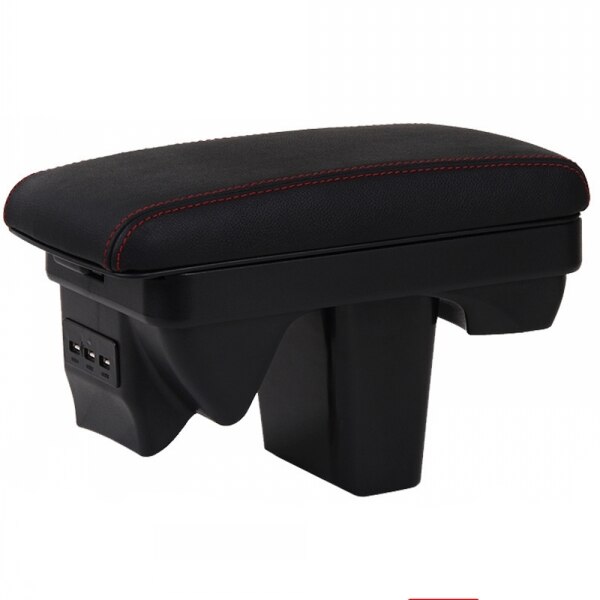 Armsteun Doos Voor CRZ Voor CR-Z Auto Armsteun Doos Armsteun Draaibare Bekerhouder Zwart Lederen Armleuningen Middenconsole Grote Opbergdoos (Kleur : C5 7 USB