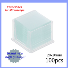 100Pcs Transparent Square Glass Slides Coverslips Coverslides Microscope Optical Instrument Microscope parts accessory magnifier