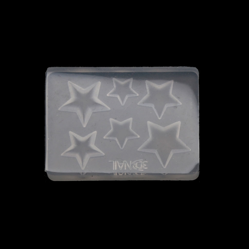 Handmade Mini 3D Carving Star Nail Art Silicone Mold Small Star Charm Resin Casting Mold 3D Star Jewelry Making Tools