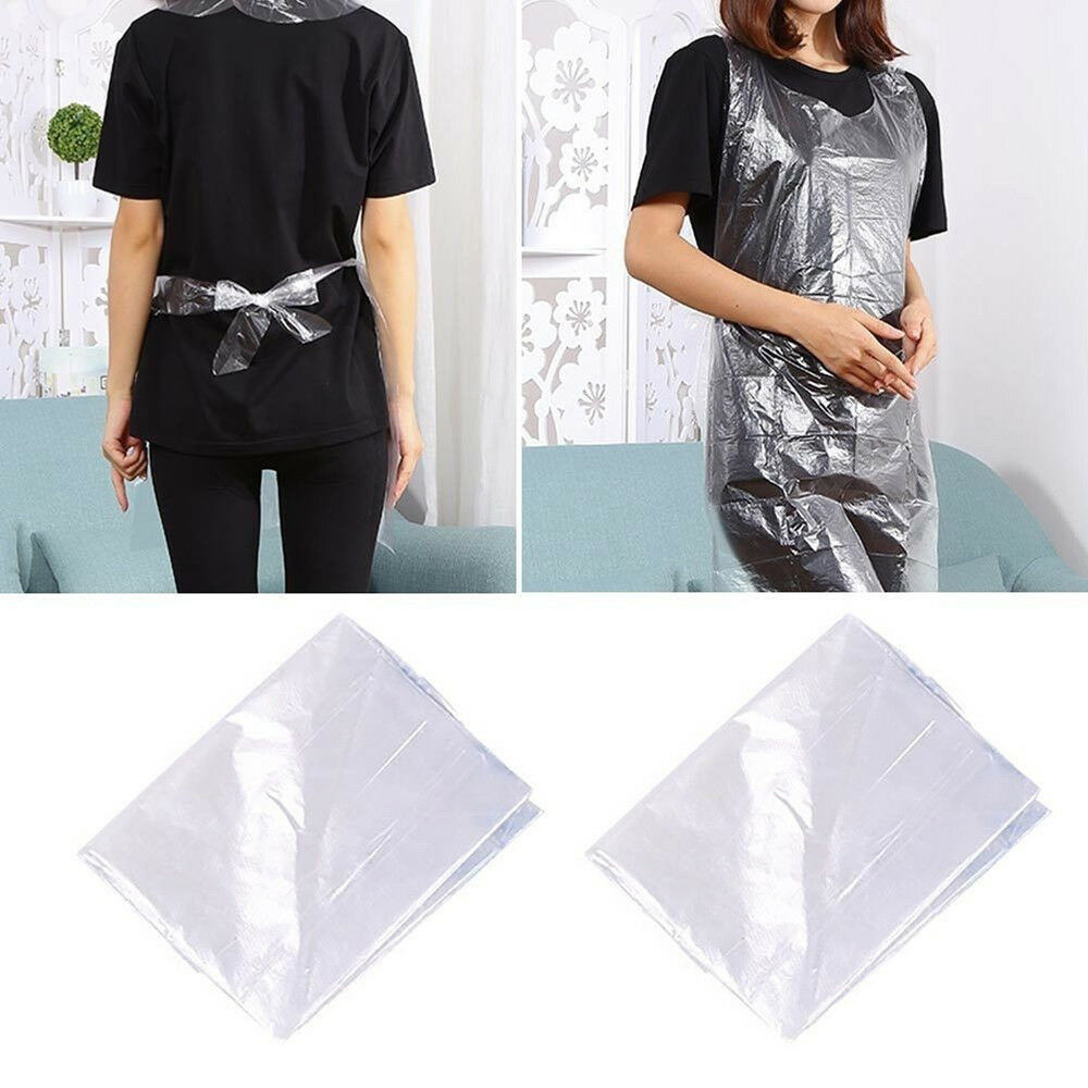 50 Pcs Volwassen \ \ \ 'S Verdikte Maaltijd Plastic Schort Waterdicht En Oilproof Wegwerp Pe Polyethyleen Wegwerp Schorten