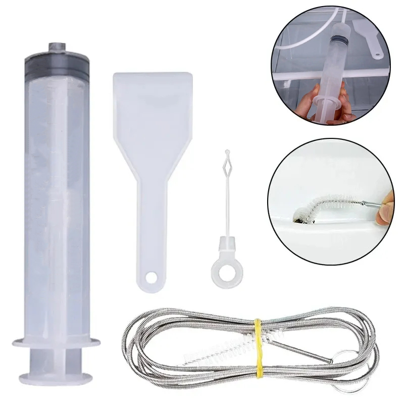 Removedor de obstrucciones de orificio de drenaje para refrigerador, cepillo para agujeros de nevera, limpiador de salida de agua para limpieza del hogar, herramientas de limpieza de dragado, 5/6 Uds.