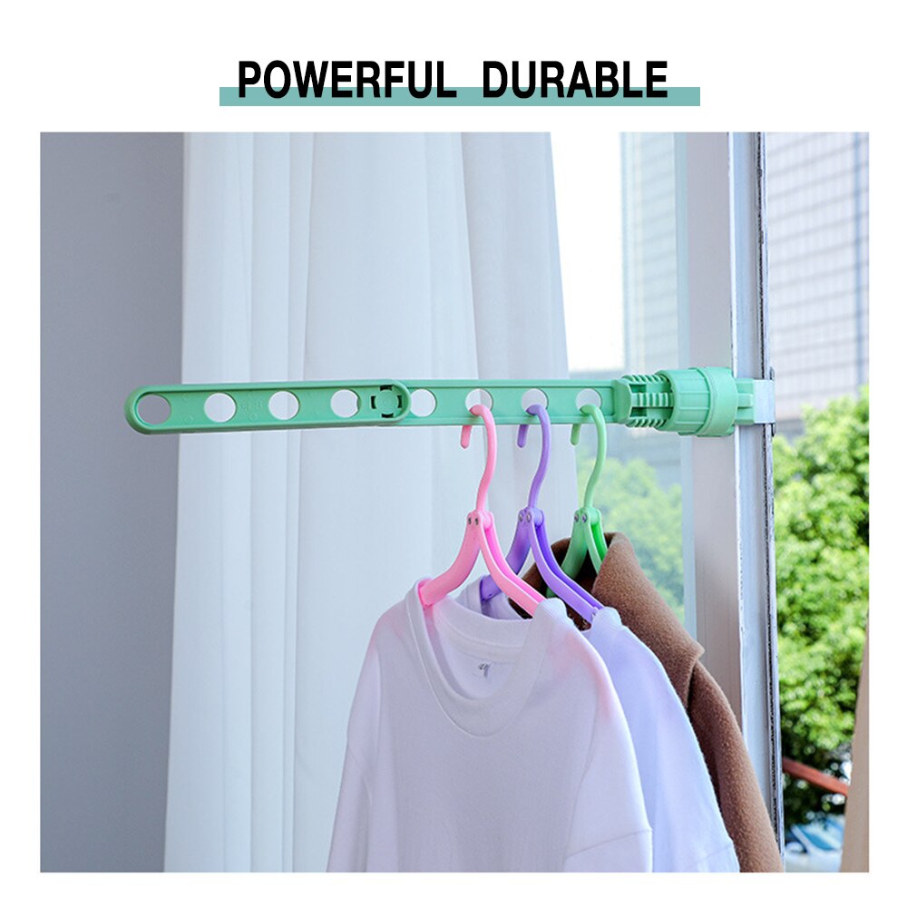 Magic 8 Hole Support Circle Clothes Hanger Clothes Drying Rack Multifunction Plastic Clothes Rack Home Storage Hangers