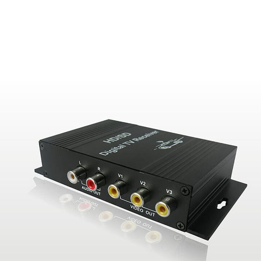 Digitale tv-ontvanger auto mobiele monitor isdb-t tuner 4 video-uitgangen één seg antenne terrestrische zuid-amerikaanse fta televisie