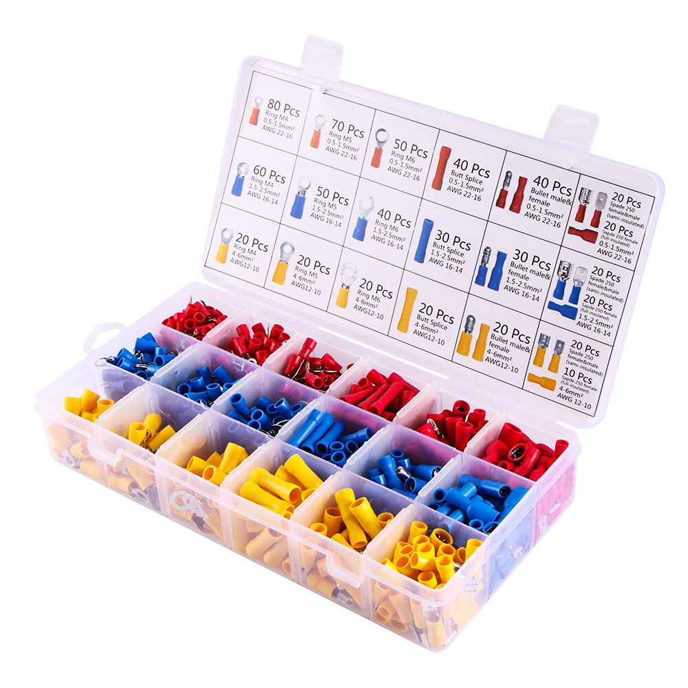 700Pcs Crimping Pliers Connector Plugs High Precision Clamp Set Crimping Pliers Cable Lugs Set Tubular Terminal Crimping Tools