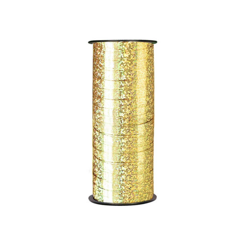 100 Yard Gekrompen Curling Lint Roll Zilver Ballon Linten Voor Partijen Festival Bloemist Ambachten En Cadeaupapier Gouden/Zilveren: 1pc Golden