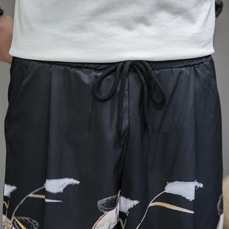 Kung Fu Broek Traditionele Chinese Kleding Voor Mannen Broek Linnen Heren Kimono Broek Board Shorts Voor Mannen Bijgesneden Broek 10883