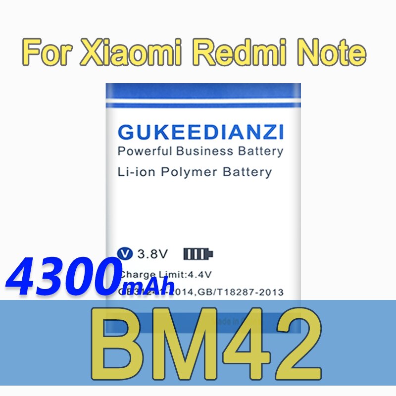 Batería Para Xiaomi Redmi nota 2 3 4 4X 5 5A 6 7 Pro modelo BM42 BM45 BM46 BN31 BN41 BN43 BN45 BN48 BN4A BM 46 millones 31 41 43 45 48: BM42-Redmi Note