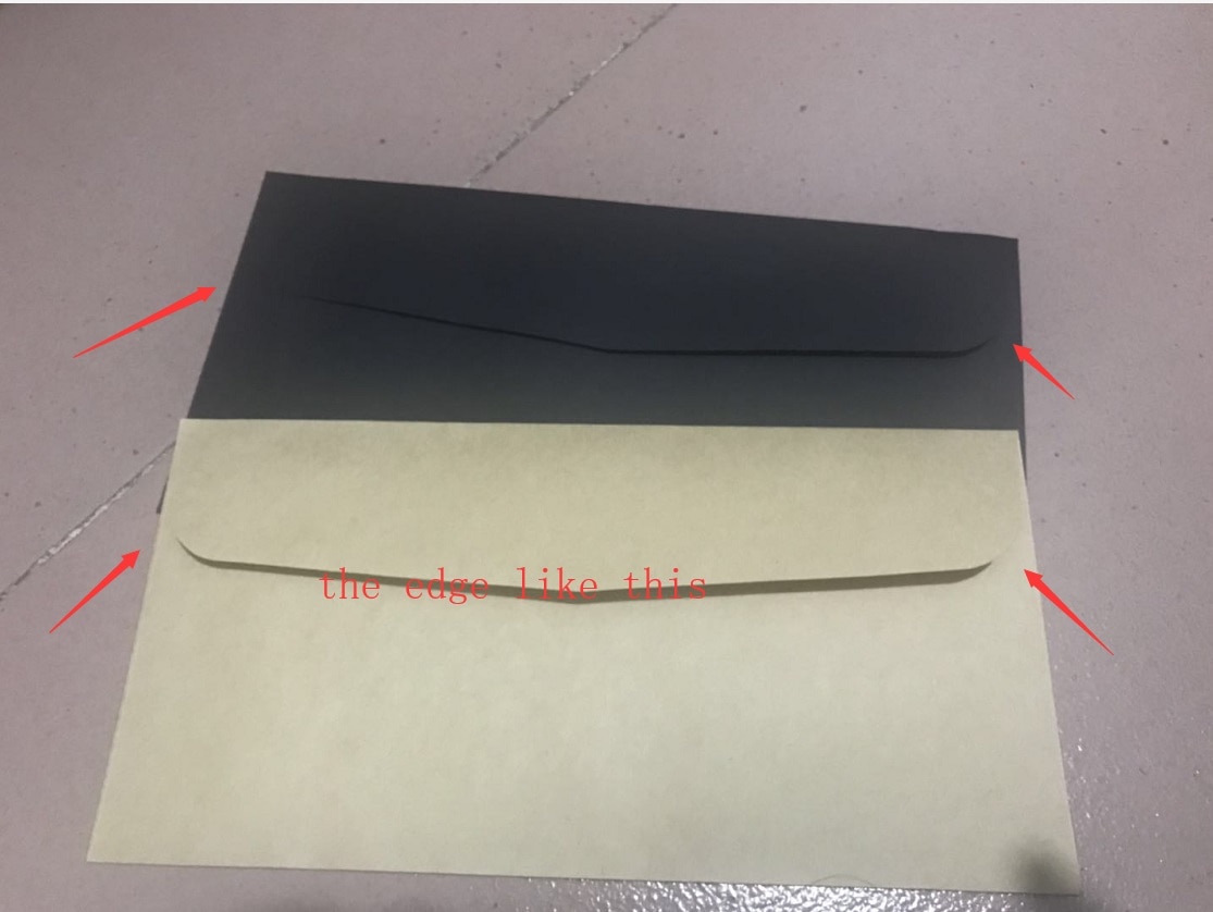 11x21cm kraft white(not pure white) black paper Envelope Message Letter Stationary Storage Paper wedding invitation cover
