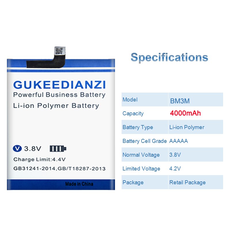 Original BM3M pour batterie de téléphone Xiaomi Mi9 SE, Batteries de remplacement MI 9 SE Mi9SE 4000mAh + pas de suivi