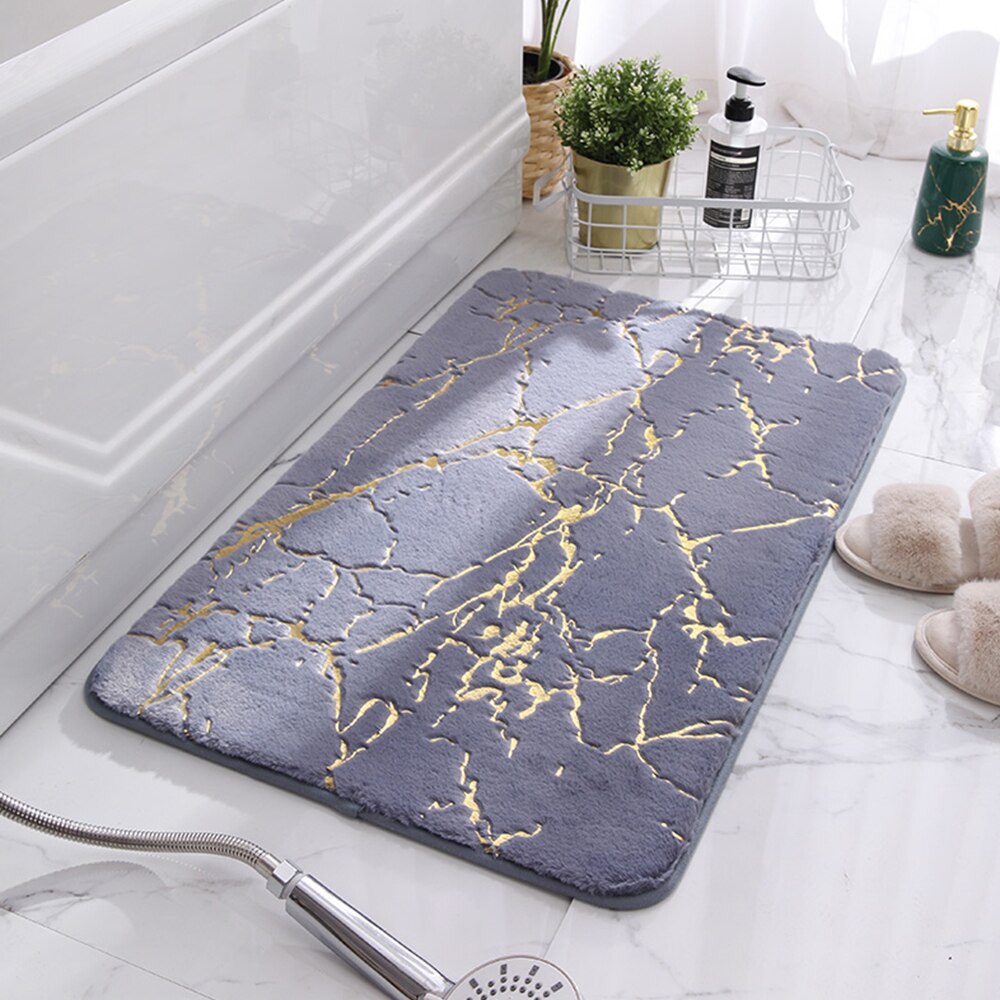 Tapis de bain antidérapants Super absorbant douche salle de bain tapis doux toilette sol Faux lapin cheveux tapis pour décor à la maison 4 taille 5 couleur