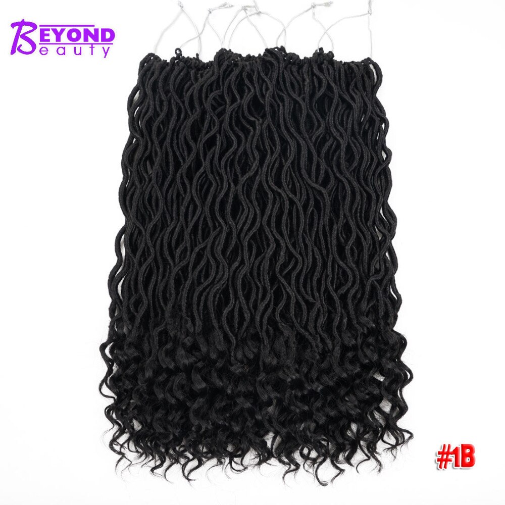 Crochet Goddess Locs Hair Extensions Faux Locs Curly Crochet Braids Ombre Synthetic Braiding Hair Bohemian locks Beyond Beauty