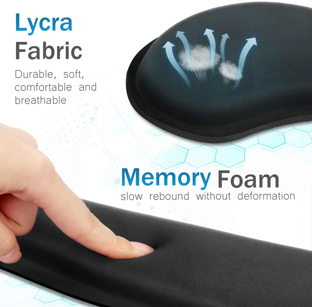 Novo teclado descanso de pulso almofada de pulso mouse pad memória espuma fibra superfina durável confortável mousepad para jogos de escritório