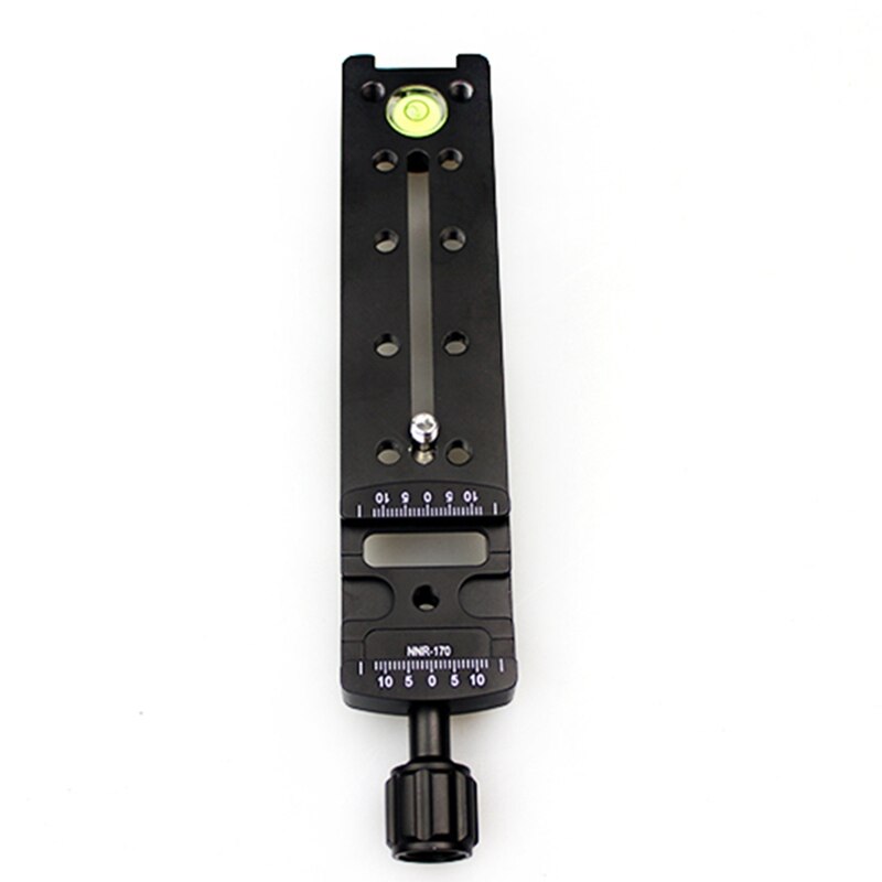 Curseur Nodal à Rail polyvalent avec pince à dégagement rapide Compatible Arca suisse pour NNR-170 de caméra panoramique DSLR