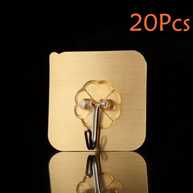 5/10/20 Pcs Door Hook Adhesive Wall Hooks Transparent Anti-skid Traceless Heavy Duty Stick on Hook Bathroom Kitchen Wall Sticker