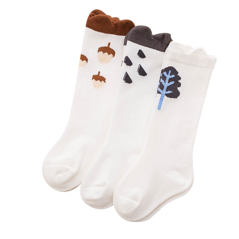 3 Paar/set Baby Kniekousen Kinderen Meisjes Jongens Gestreepte Kniekousen Lente Winter Baby Lange Sokken Katoen Kids Sokken sokken