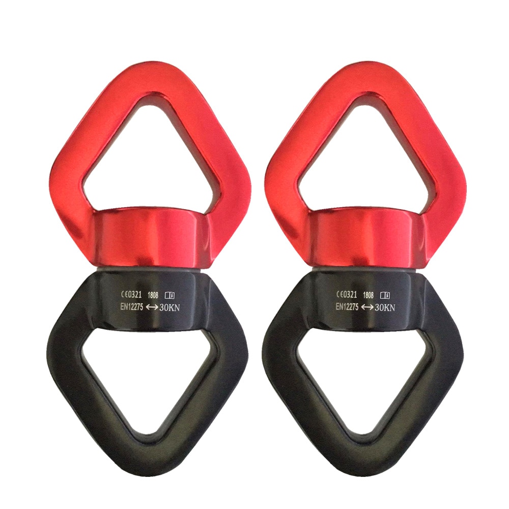 30KN Climbing Ball Bearing Swivel Connector Rope Rotating Anchor Safety Rotational Rope Connector for Rock Climbing Aerial Dance