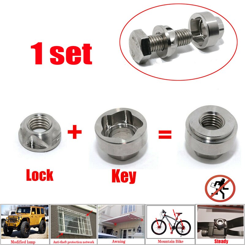 Noten M6 M8 M10 M12 M14 Moer Security Anti Diefstal Schroeven 304 Rvs Led Moer Mountainbike Luifel Auto accessoires Led Verlichting