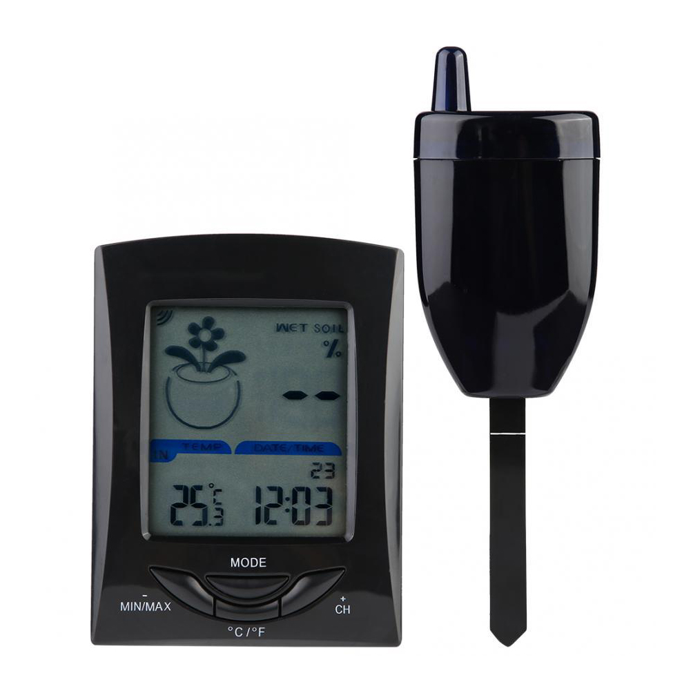 LCD Anzeige Blumentopf Digitale Boden Feuchtigkeit Tester Temperatur Feuchtigkeit Meter Garten Werkzeug Genaue Mit kabellos Sensor Uhr