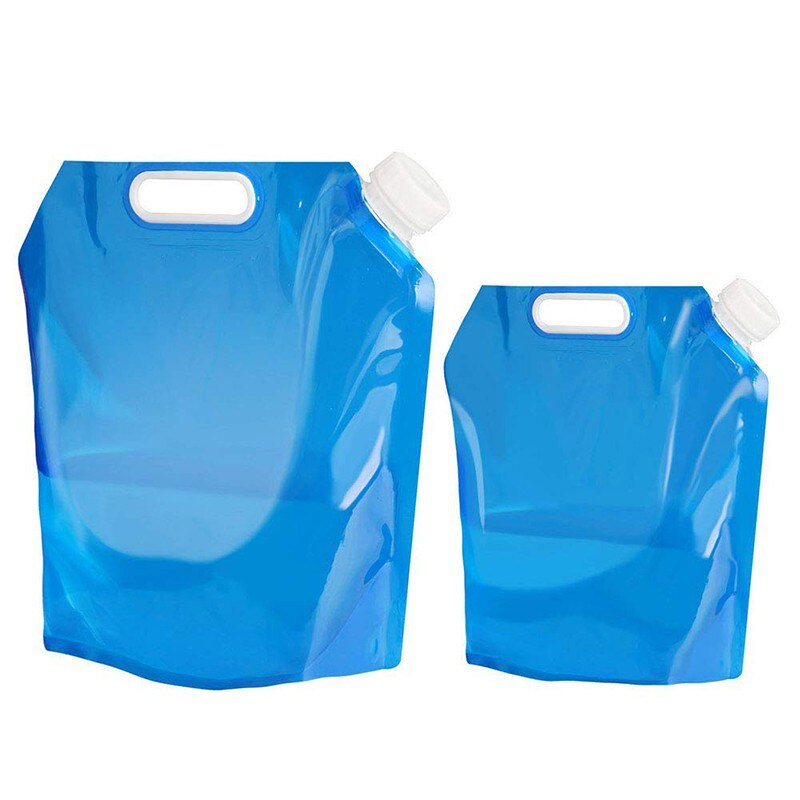 5l sammenklappelig nødopbevaringsbeholder bærepose bærbar sammenklappelig drikkevandspose lille mundhåndtag vandpose