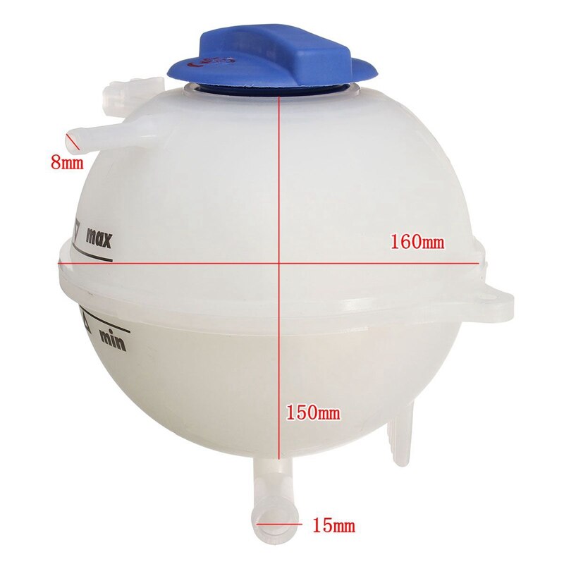 Car Coolant Expansion Tank Covered Storage Tank Suitable for GOLF MK2 MK3 1H0121407A 357121407A