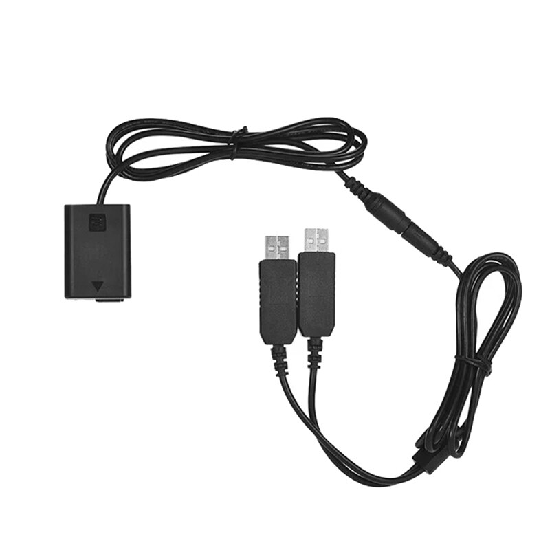 Dual Usb Power Kit Ac Adapter Vervanging NP-FW50 Dc Coupler Dummy Batterij Volledig Gedecodeerd Voor Sony NEX-3 Serie