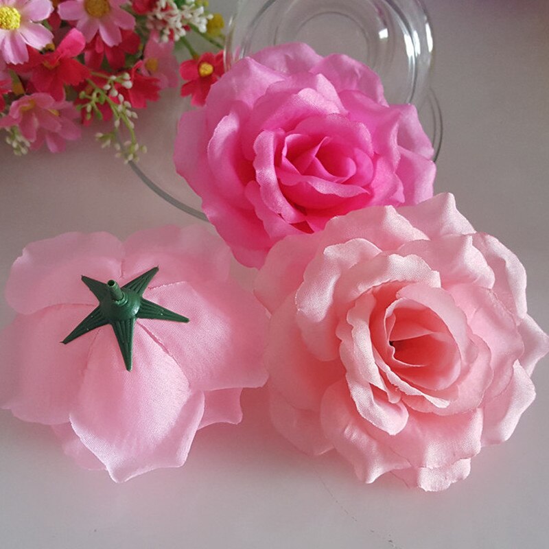 Fleur artificielle de 10cm 1 pièce | Fleur noire en soie toucher réel, tête de fleur, décoration bricolage pour fête de mariage familiale