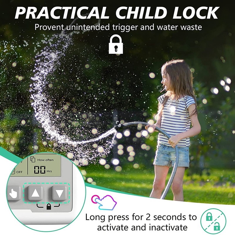 Rain Sensor Watering Controller System Watering Device 6 Programs Digital Irrigation Timer for Garden Automatic