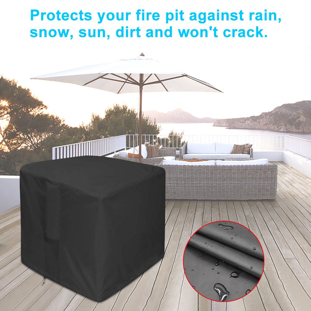 Brazier Hood Waterproof Furniture Heavy Duty Table Outdoor Patio Full Protection Anti Crack Oxford Cloth Gas Fire Pit Cover