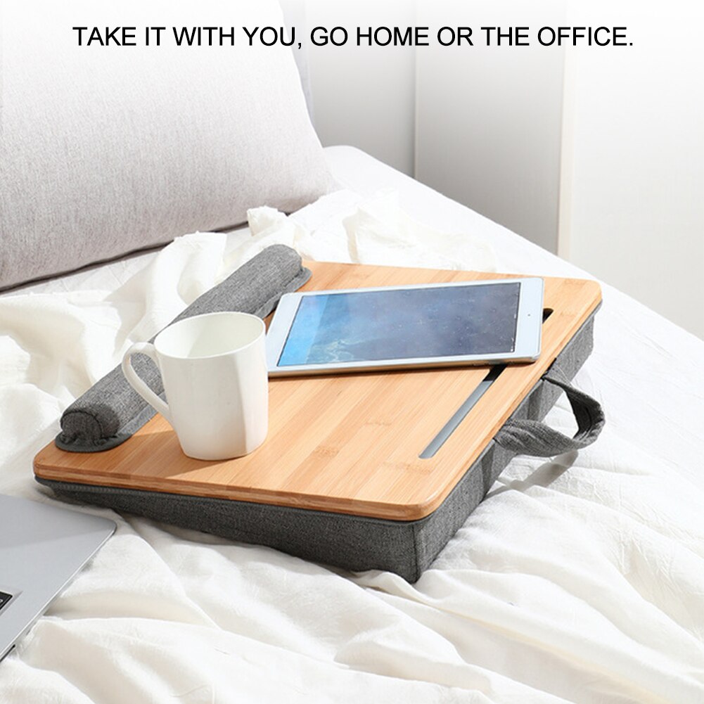 With Soft Pillow Multifunctional Handle Mouse Pad Stable Lightweight Durable Home Wooden Laptop Desk Office Universal