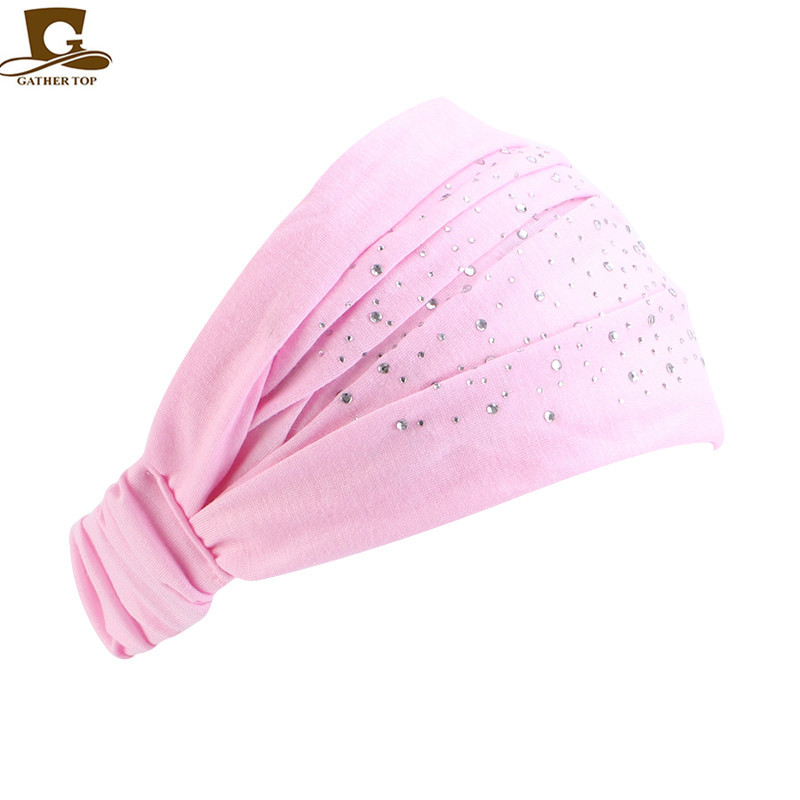 Damen-Haarband aus Baumwolle, Kopfband, Stirnband, Wickelhals, Kopftuch, Mütze, 2-in-1-Bandana: Himmel Blau