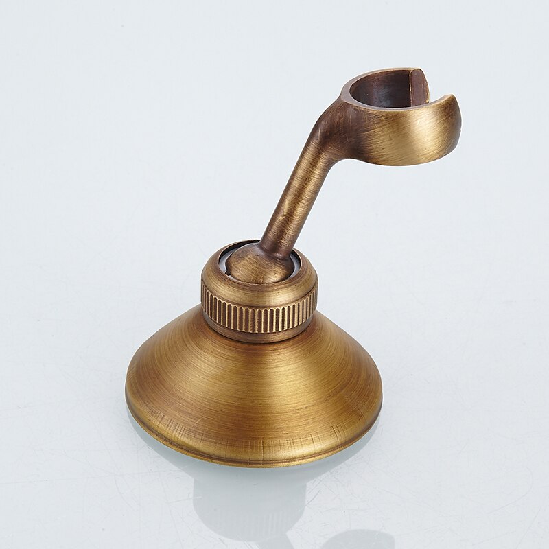 Solid Copper Antique Brass Handheld Shower Telephone Style Bronze Bathroom Hand Shower Head Spray Water Saving With 1.5m Hose: Holder