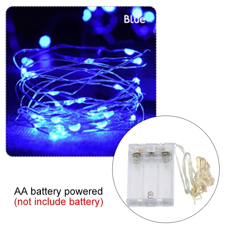10M 5M 3M 2M Kupferdraht LED Lametta Girlande Batteriebetriebene Fee LED Lichterketten für Weihnachten Hochzeit Party Dekor: Kaltes Weiß / 350W