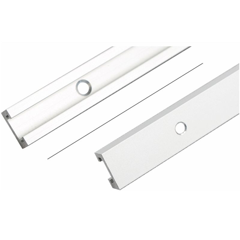Riel de aluminio t-track t-slot, Riel de 300mm/400mm/500mm/600mm/800mm, ranura de fijación de tornillo T para Sierra de mesa herramienta de carpintería