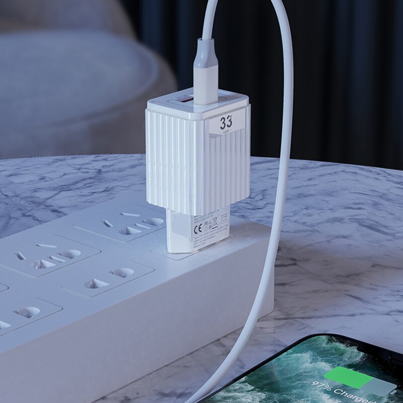 Utbvo 2- 33w port wall charger, usb-c  pd3.0/ pps /qc 3,0 30w/25w/20w/18w,qc3.0/ /afc for iphone 13/12/11, samsung, huawei, xiaomi
