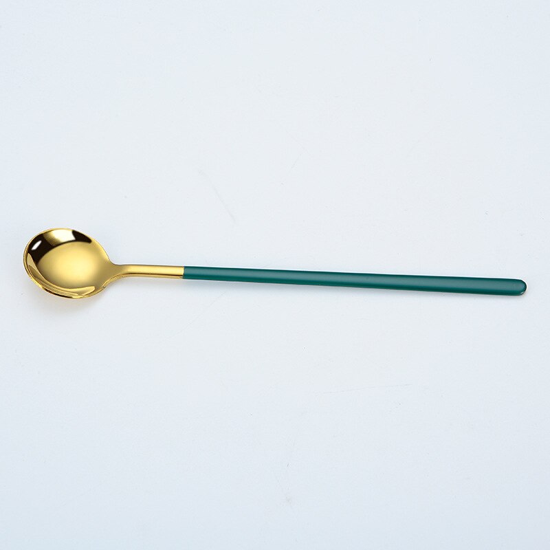 1pc Colorful Dessert Spoons Teaspoons Small Coffee Ice Cream Grain Fruit Soap Spoons Espresso Spoons kitchen accessories: 04