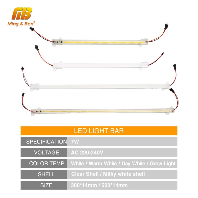 5Pcs Wall Corner LED Bar Light 72LEDs High Brightness LED Strip Clear Shell Milky White Shell 30cm 50cm LED Kitchen Lighting