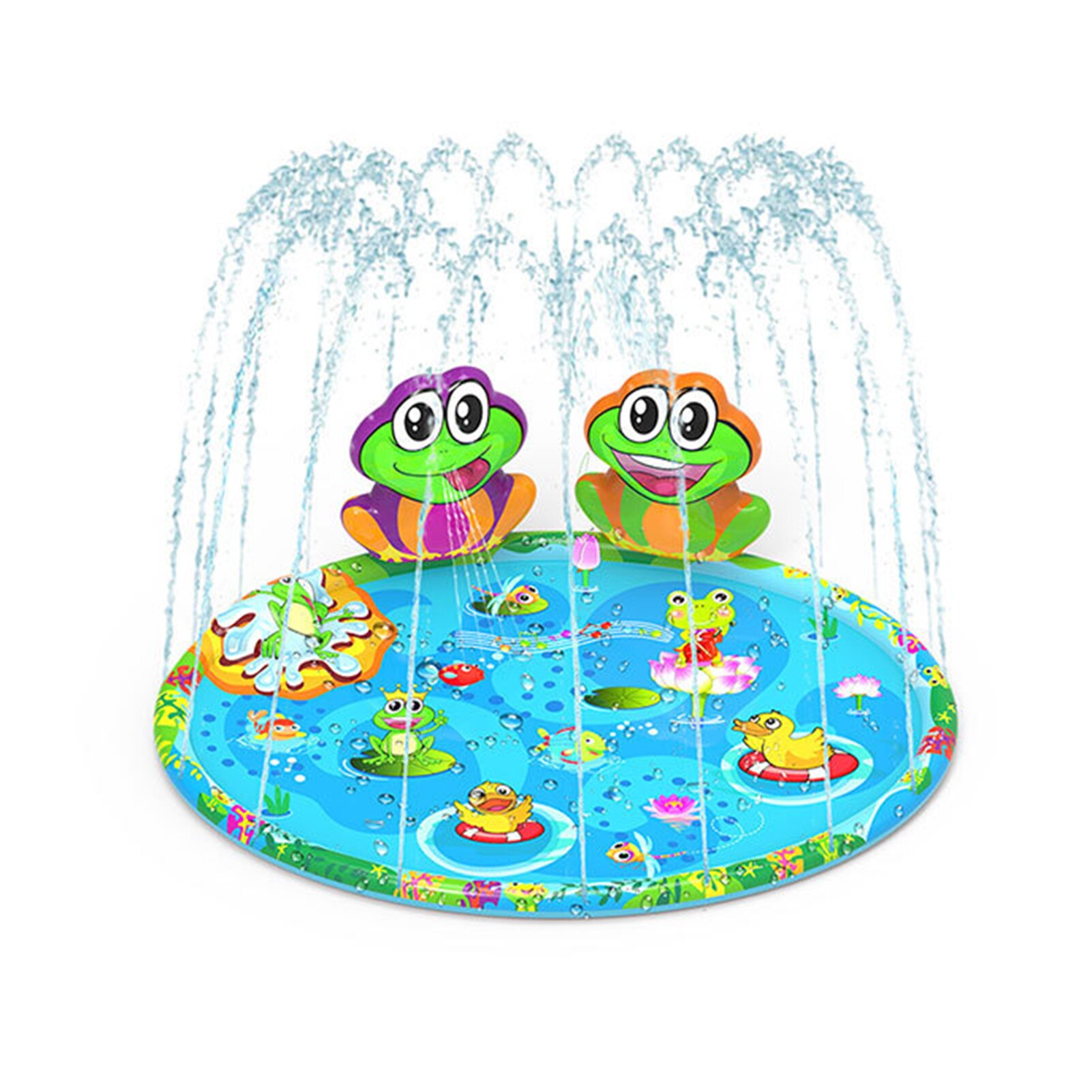 Summer Outdoor Garden Play Game Pad Mat Frog Splash Mat Water Spray Outdoor Lawn Children Water Toy Sprinkler Pad