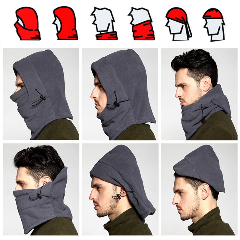 Jetoli-mascarilla térmica de forro polar para ciclismo, máscara de invierno para entrenamiento de esquí, a prueba de viento, al aire libre para bicicleta, gruesa, deportiva